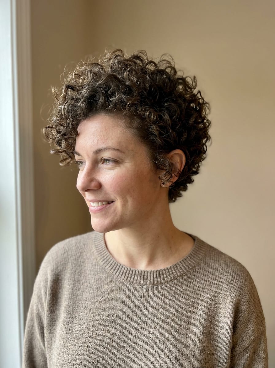 Tapered Cut für Locken - kurze Lockenfrisur